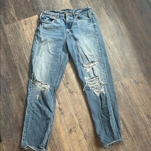 American Eagle Outfitters Ripped Blue Boyfriend Jeans